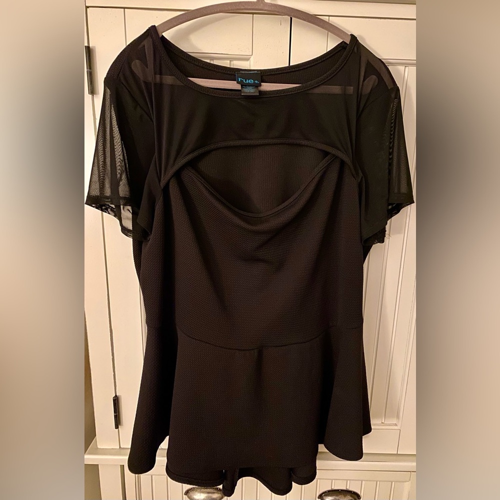 Rue21 Black Mesh Blouse